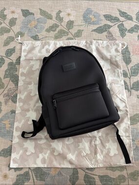 Dagne Dover Black Neoprene Large Backpack